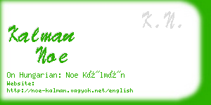 kalman noe business card